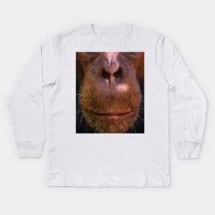 Monkey mouth face mask - monkey lover gifts - monkey face masks Kids Long Sleeve T-Shirt